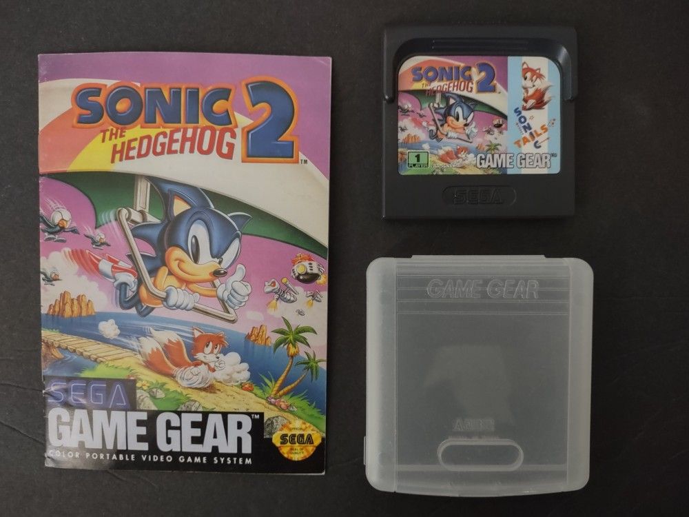 Sonic The Hedgehog 2 (SEGA Game Gear) w/ Manual & Cartridge Case