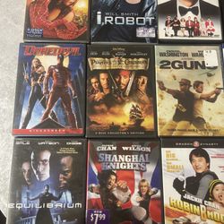 12 DVD Movies pre-owed & New Sealed 
