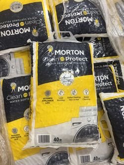 Morton Clean and Protect Water Softener Pellets – 40 lb bags.