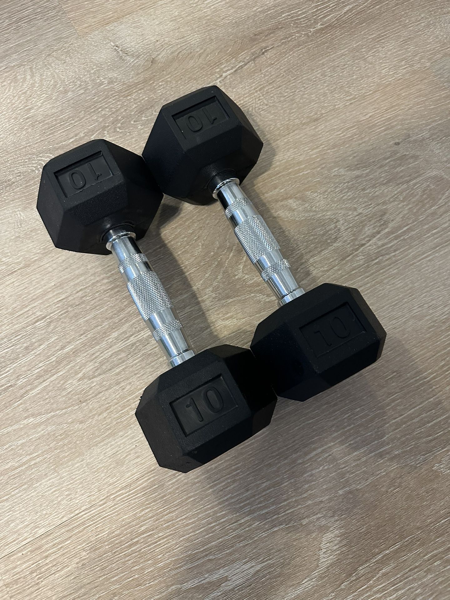 10lb Weider Rubber Hex Dumbbells