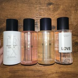 Victoria’s Secret Perfumes. Bare , Bare Rose,Love , Very Sexy Oasis. Each $18
