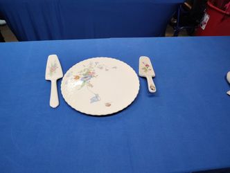 "Something Blue" Cake Plate And Server