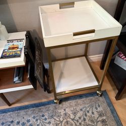 Bar Cart w/Detachable Top Tray