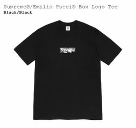 Supreme x Emilio Pucci Box Logo Tee SS21 Black Medium