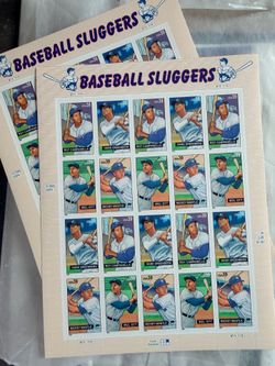 2 sheets of Baseball Sluggers 2006 postal stamps MNH