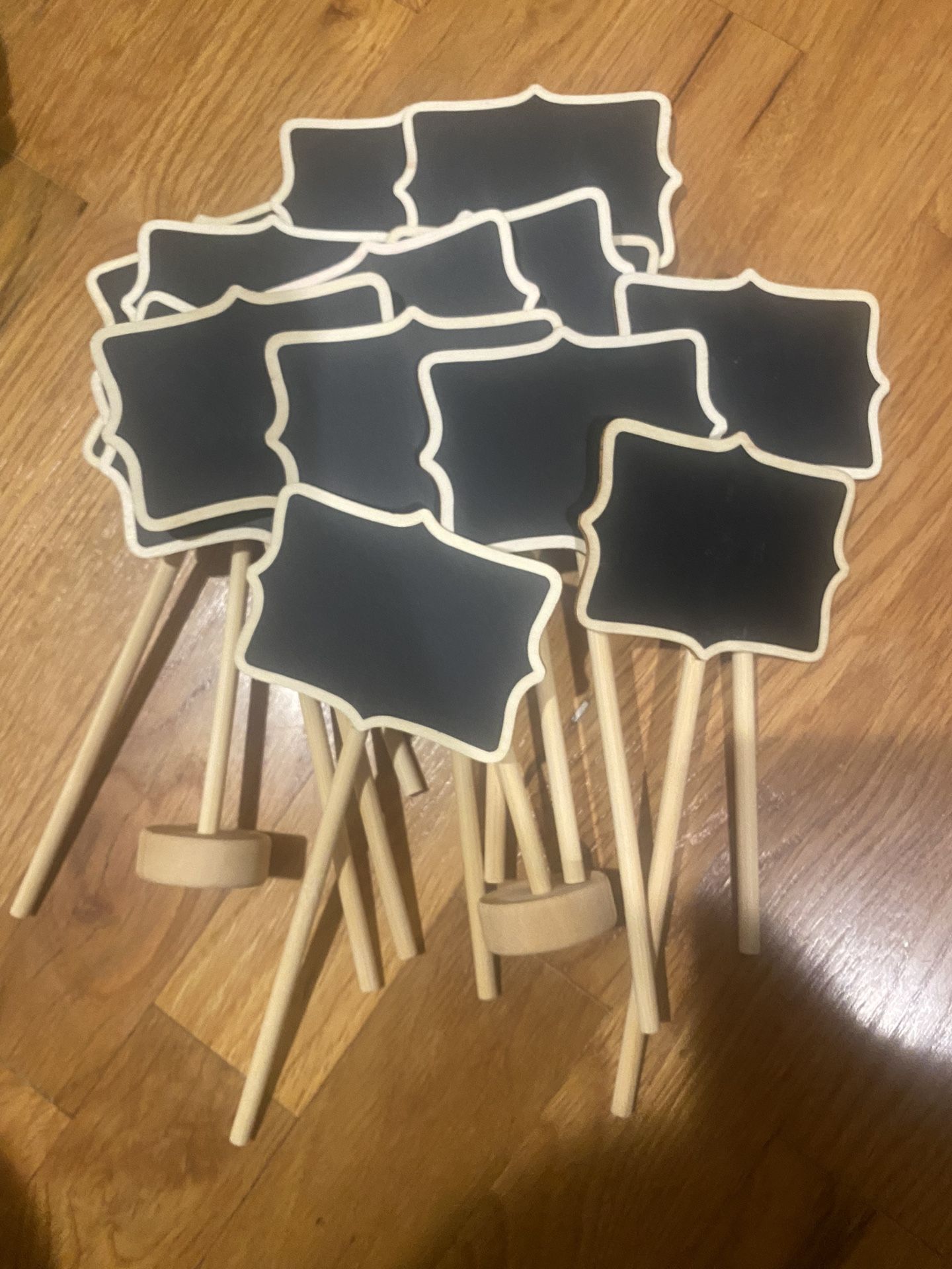 Party wooden chalkboard signs