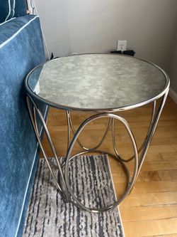West Elm metal ring side tables
