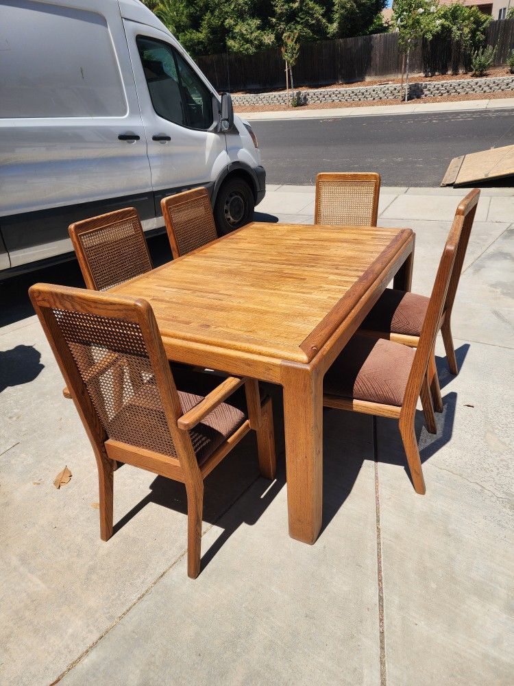 Vintage Dining Table With 6 Chairs For Sale In Manteca