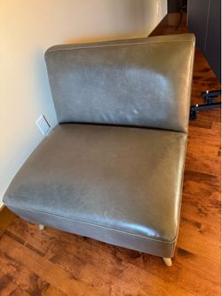 Leather lounge chairs x2