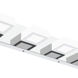 Ralbay LED Modern Vanity Light Bathroom Vanity Lights Over Mirror 4 Light Acrylic Bathroom Wall Light Fixtures Cool White 6000K