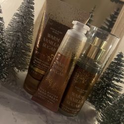 New Bath & Body Works Warm Vanilla Sugar 3-piece set