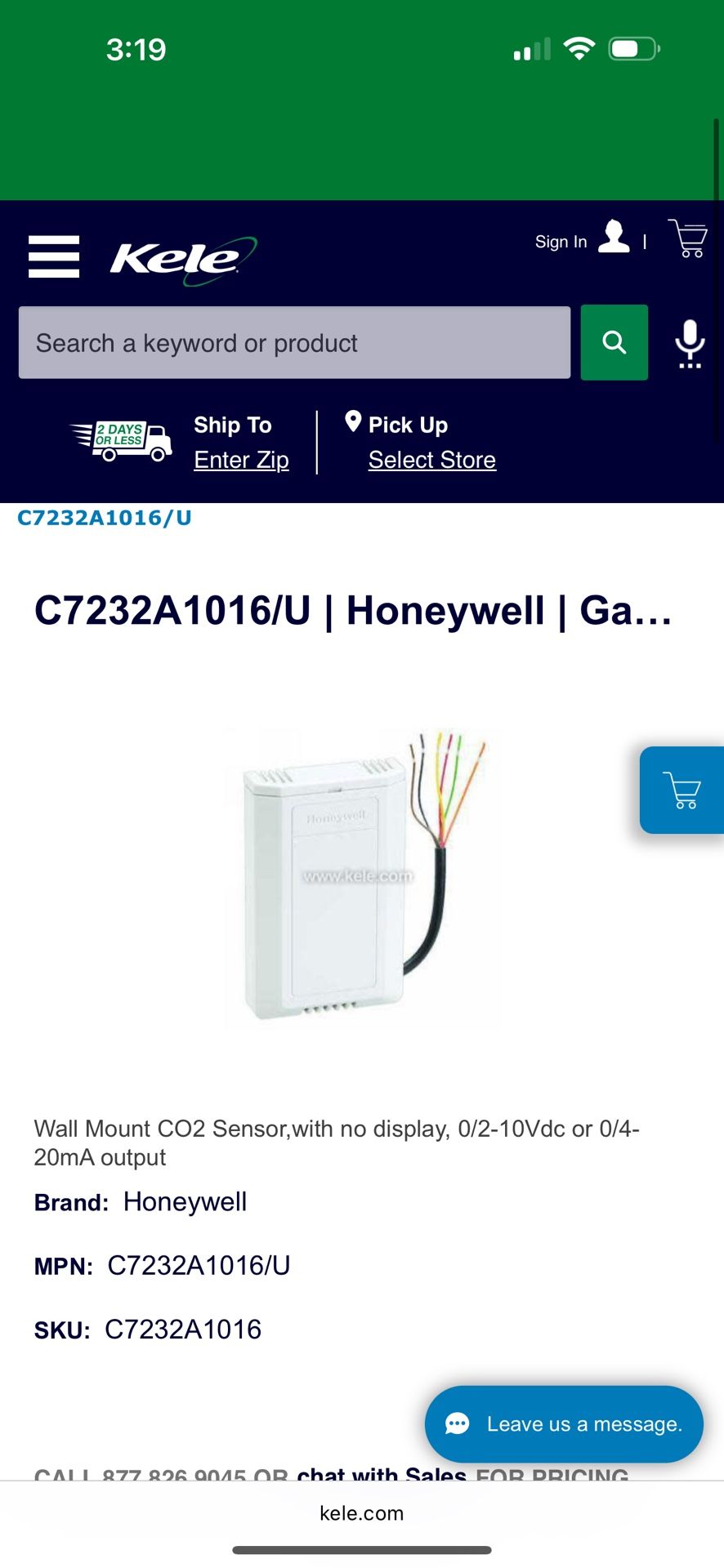 U Room CO2 Sensor by