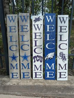 Wood Welcome Leaners