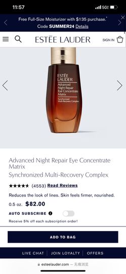 New estee lauder night repair eye concentrate