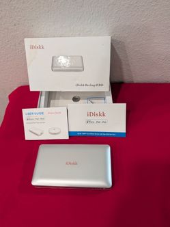 iDiskk HDD Enclosure 1 TB External Hard Drive Model-HDD03 for iPhone iPad iPod Silver