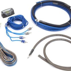 Kicker 46CK4 Complete 4-gauge amplifier wiring kit — includes power wiring, 2-channel patch cable, and speaker wire