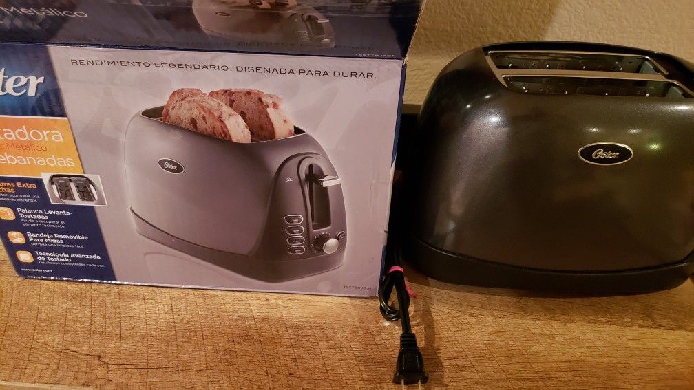 2- slice toaster, Metallic grey