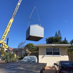 Sheds Relocated ,,, Movemo Casita De Patio Container Rv Crane Available 
