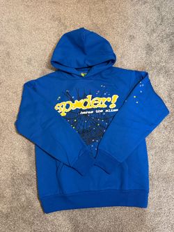 Sp5der Hoodie Blue Young Thug