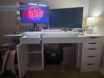 Ikea, white desk
