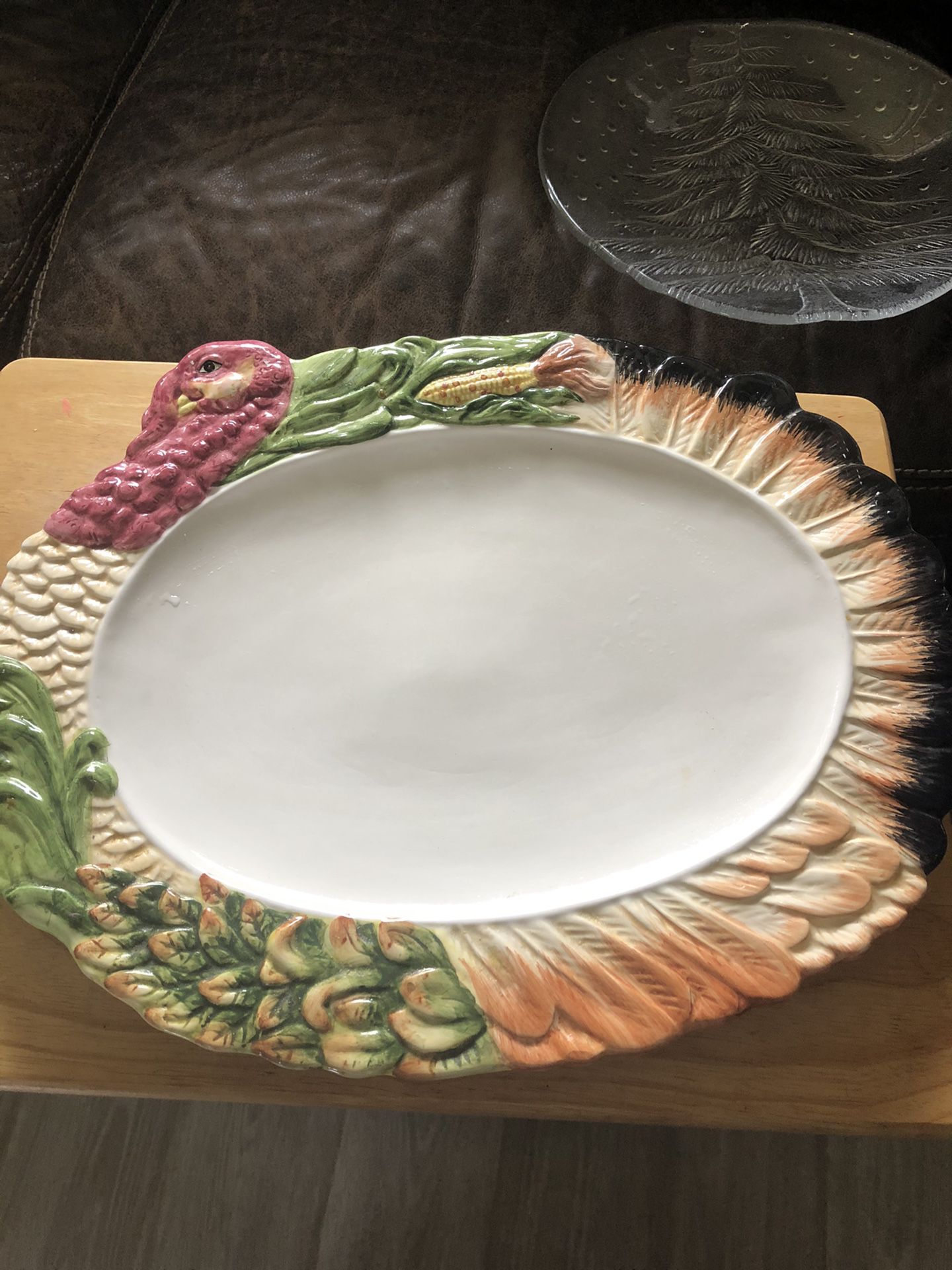 $$25 For All., turkey platter, Xmas platter and bowls.