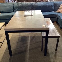 Crate & Barrel Parsons Stone Dining Table SKU F6KDZ9