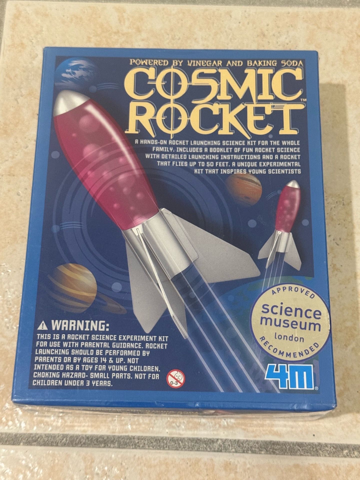 4M Cosmic Rocket Science Vinegar & Baking Soda Powered Toy Kit Unopened Unused