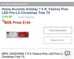 Home Accents Holiday 7.5 ft Pre-Lit Christmas Tree
