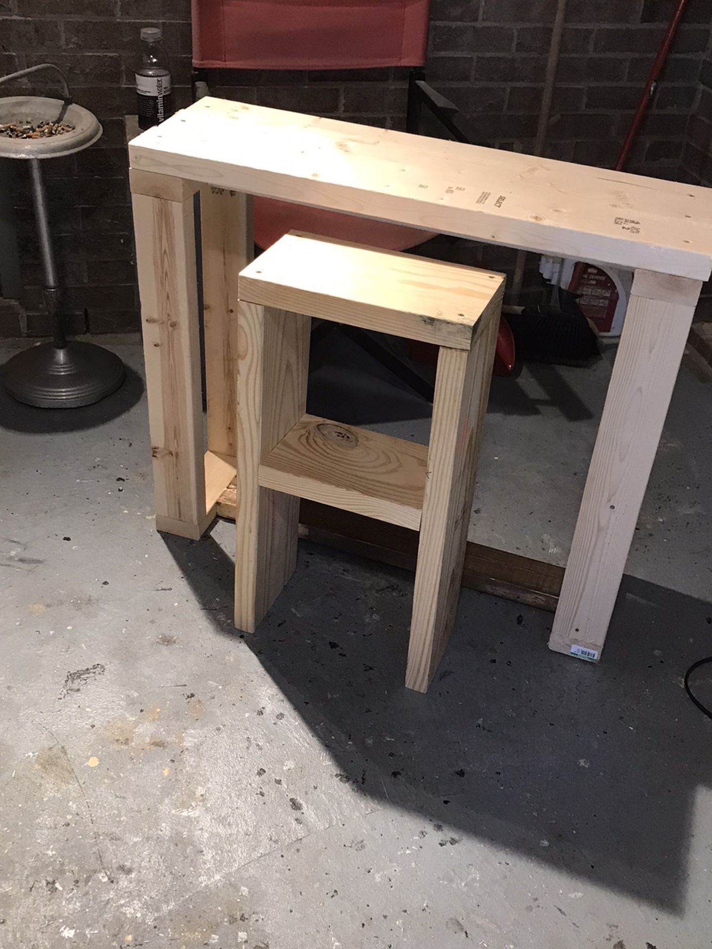 Unfinished Console With Side Table ...(with Your Pick Of Colors )