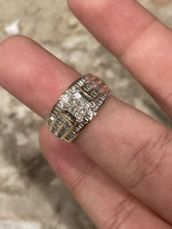 10k yellow gold wedding set 1cttw