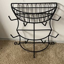 Metal Basket With Hooks 