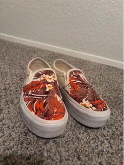 Vans Asher Platform Paradise Floral Women's Size 6 - Like New