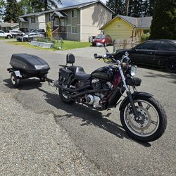 1988 Honda Shadow VT1100C With Motorcycle Trailer.
