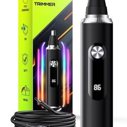 Brand New Unopened    Nose Hair Trimmer for Men and Women, USB Rechargeable Electric Facial and Ear Hair Remover with LED Display, Dual-Edge Blades fo