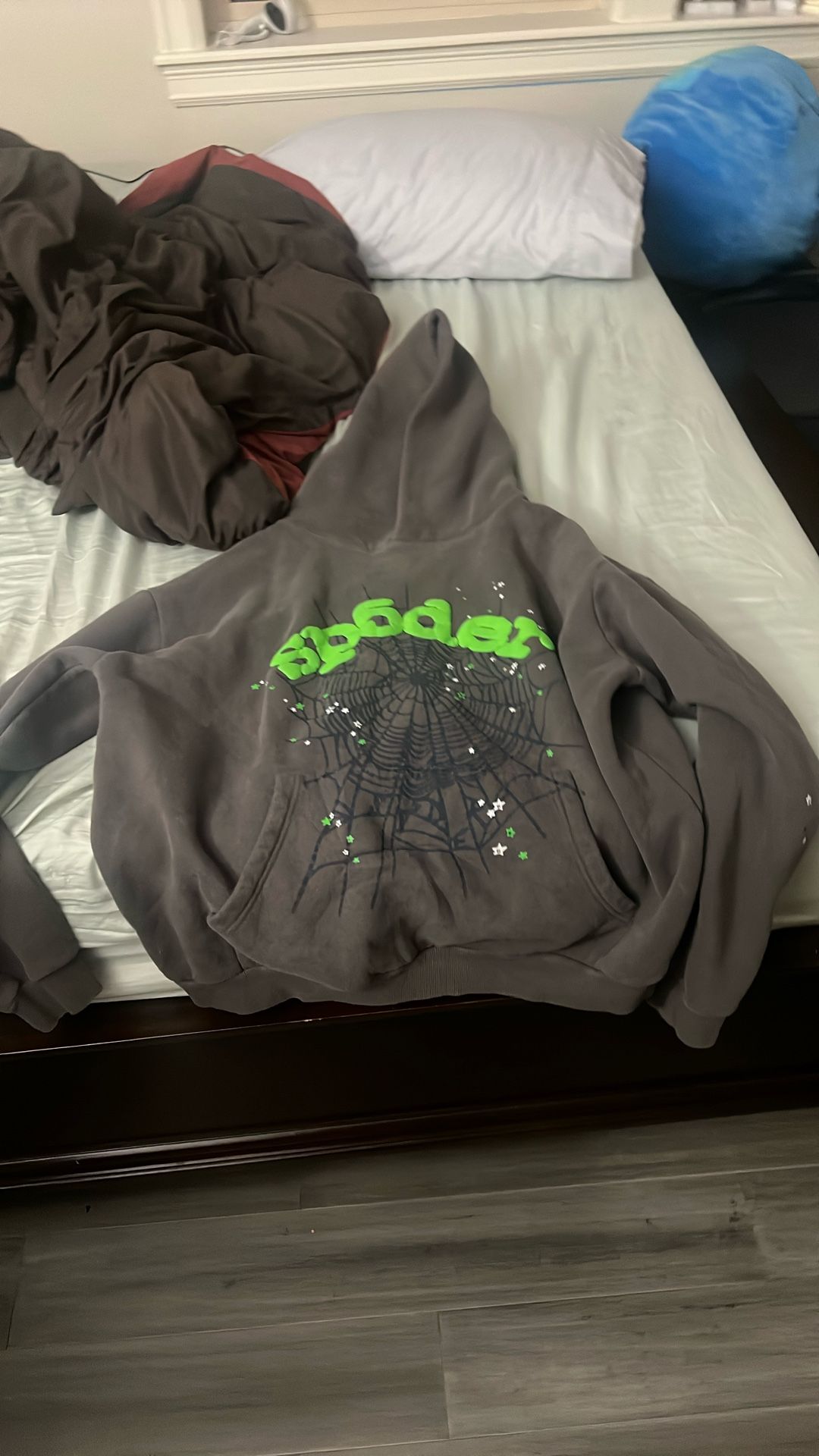 sp5der wait web hoodie
