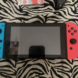 Nintendo Switch OLED Model HEG- 001 Handheld Console - 64GB - Black/Neon Red/Neon Blue