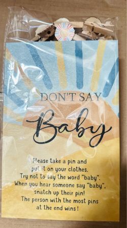 Don’t say Baby Game-  baby shower