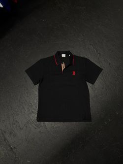 Burberry TB Monogram Polo Shirt Black