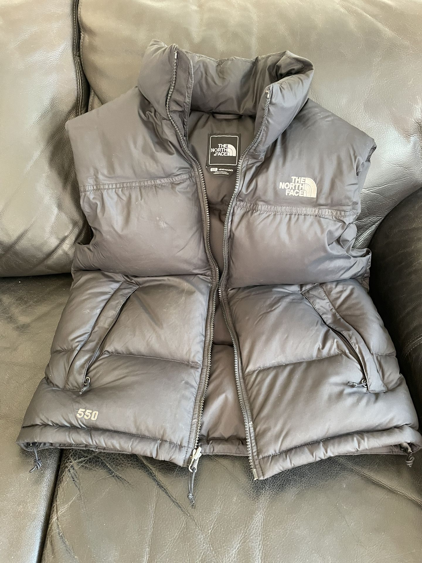 North Face Nuptse Vest Mens Large Black 550 Sz S