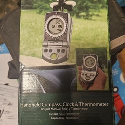 Compass, Clock, & Thermometer