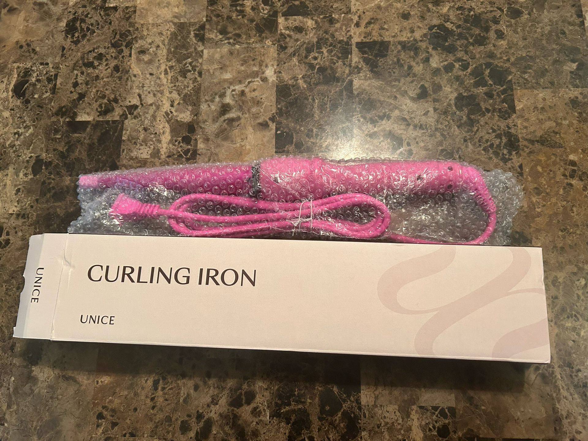 UNICE Pink Fast Heating Curling Iron Wand -Brand New Never Used 