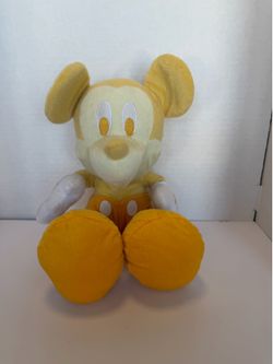Vintage SEGA Disney Butterscotch Yellow Mickey Mouse Plush