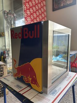 RED BULL Mini Refrigerator With Lights Slightly Used