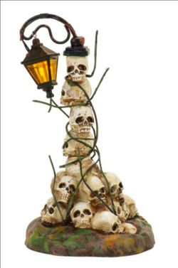 Dept 56 Boneyard Street Light Halloween Village Lighted Accessory Figure