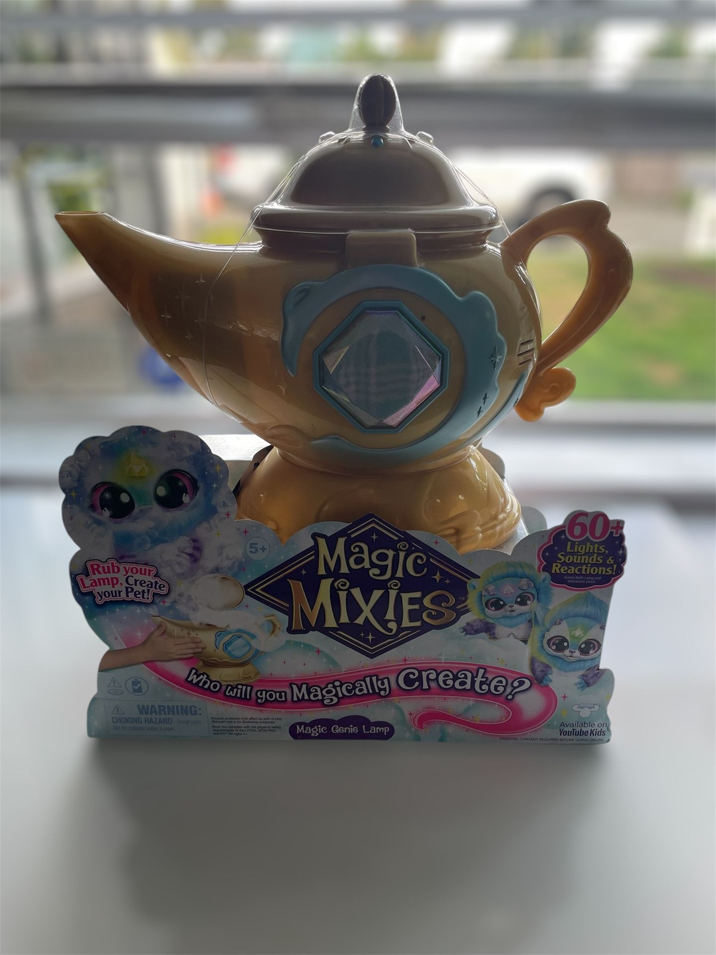 Magic Mixies Magic Genie Lamp With Interactive 8 Inch  Interactive Plush: Blue