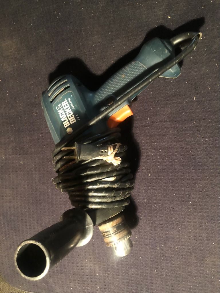 Tools: Fan, Glue Gun, Tape Measure, Power Drill