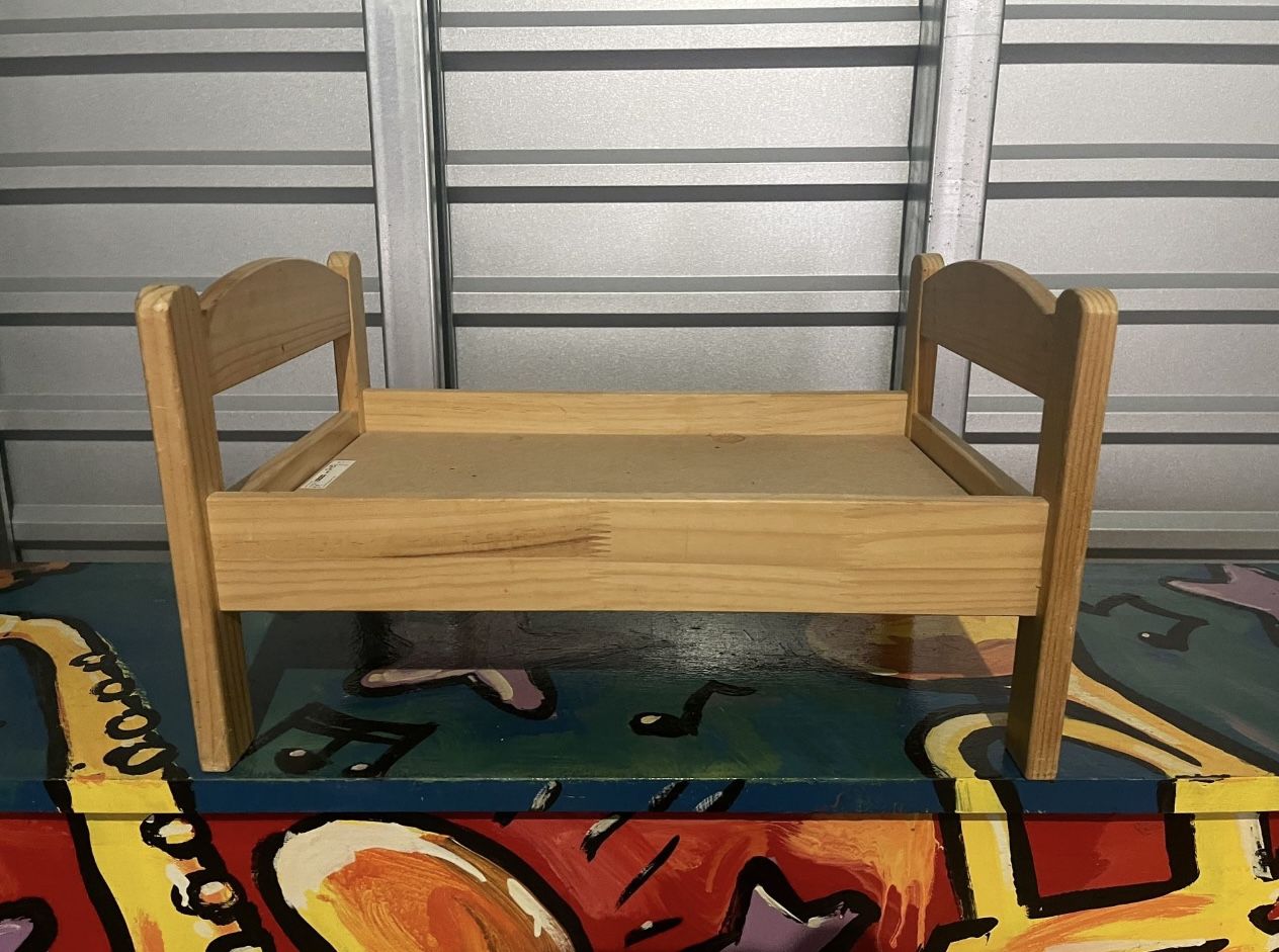 Wooden Doll Bed