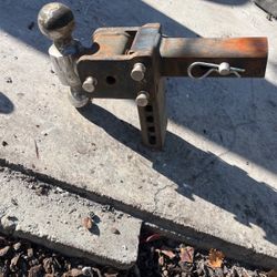 Dual ball hitch with seven adjustable positions to match trailer to vehicle