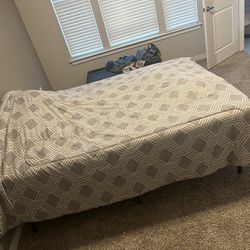 Queen Size mattress w/ Metal bed Frame