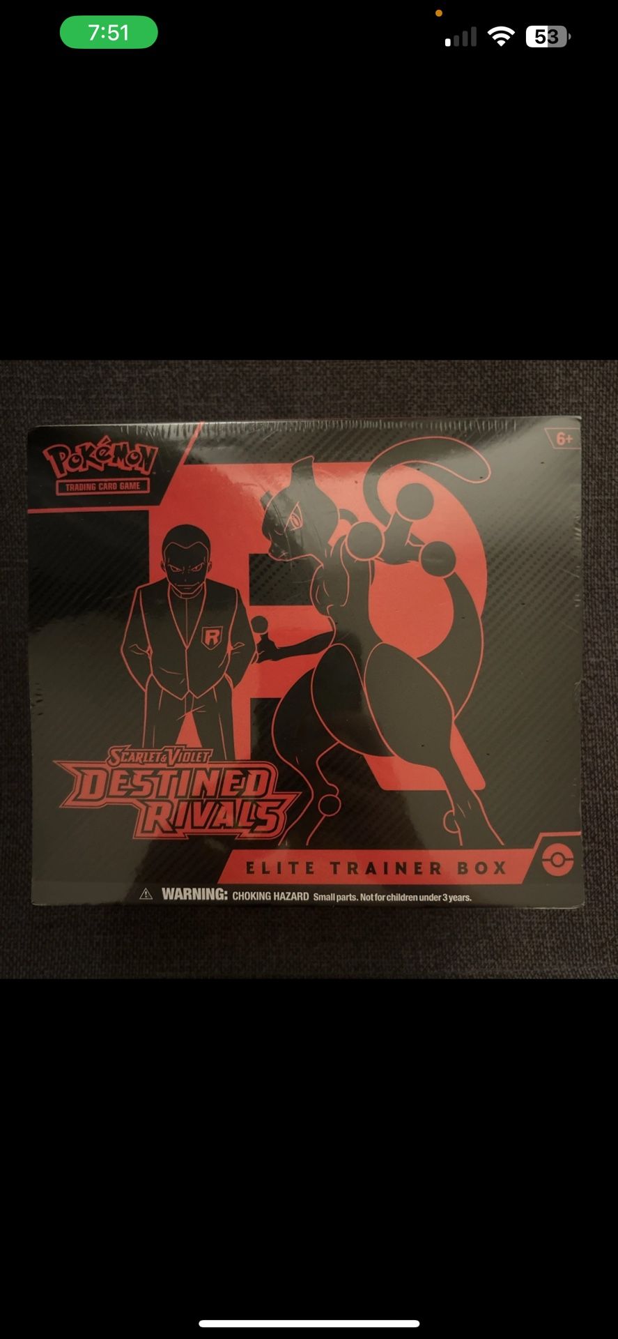 Pokémon TCG Destined Rivals Elite Trainer Box Etb